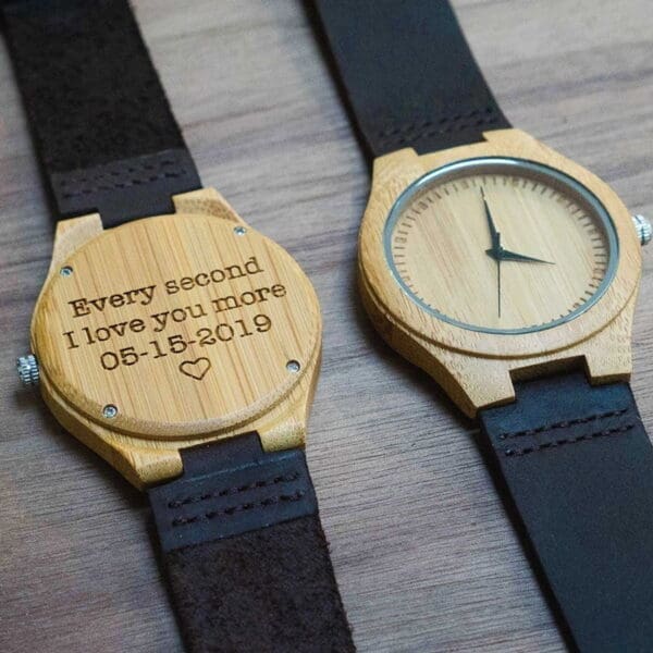 Houten Horloge - Sierra Nevada - Bamboe - 45 mm - Afbeelding 4