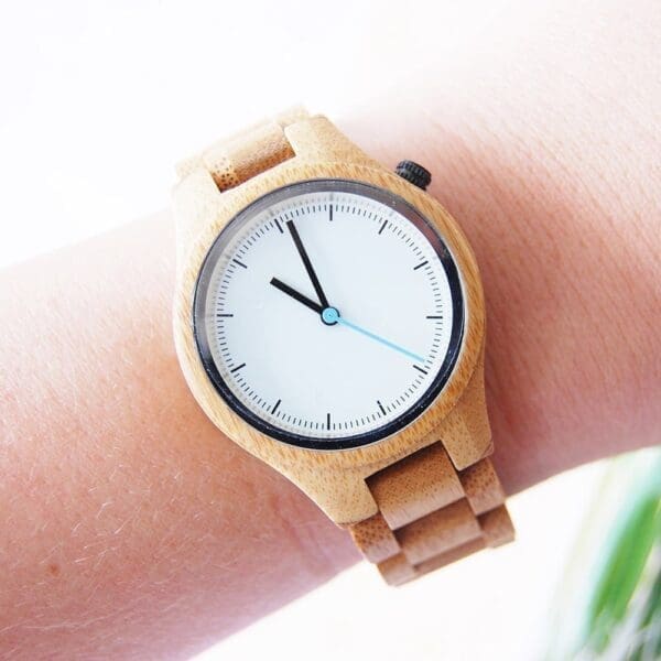 Houten Horloge - Toendra - Bamboe - 35 mm - Afbeelding 7