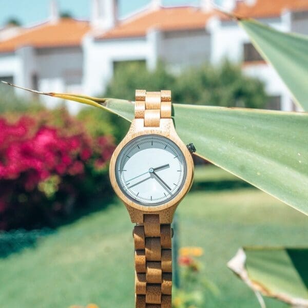 Houten Horloge - Toendra - Bamboe - 35 mm - Afbeelding 6