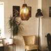 houten lamp lasergesneden - Vortex