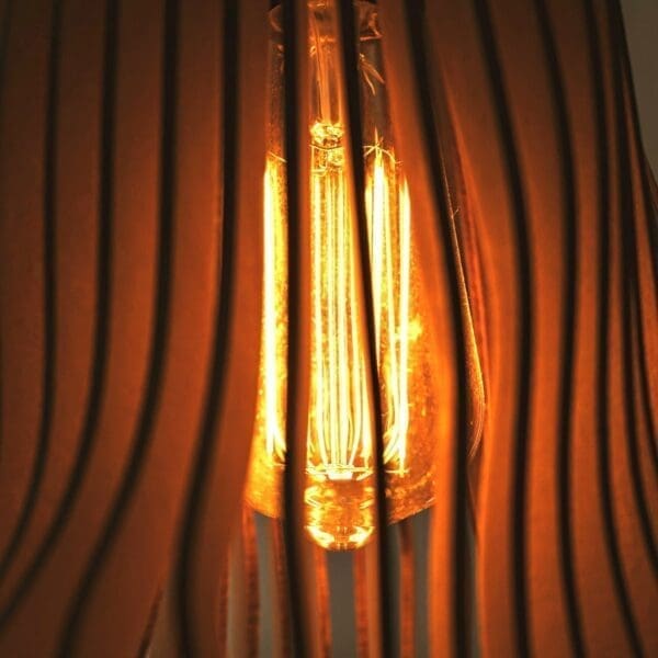houten lamp lasergesneden - Vortex