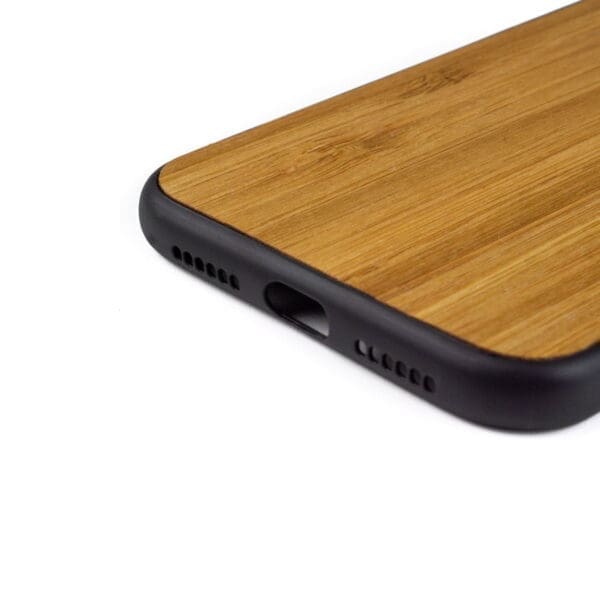 iphone 11 hoesje - bumper case - houten telefoonhoes