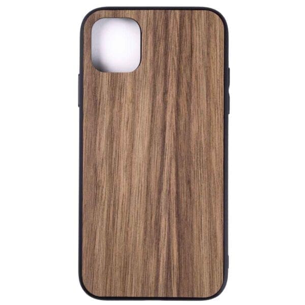 iphone 11 hoesje - bumper case - houten telefoonhoes