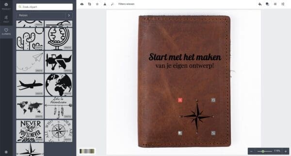 gepersonaliseerde paspoorthoes met initialen