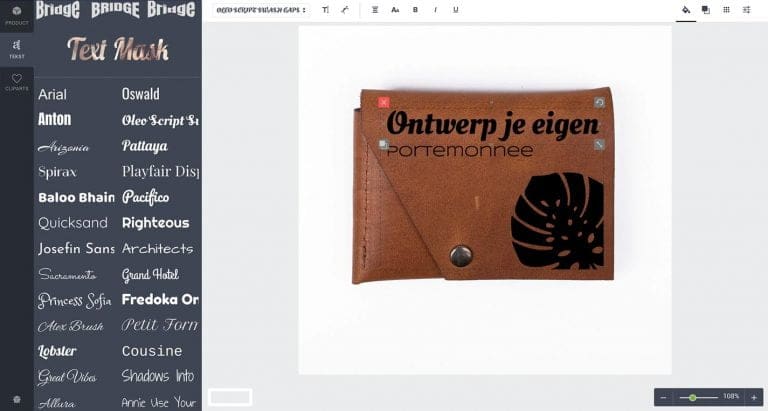 leren portemonnee gepersonaliseerd