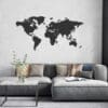 Wooden black world map - Unique wall decoration for every interior