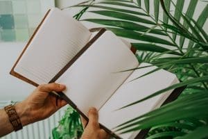Leren notitieboekje - blanco en gelinieerd papier