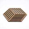 Houten geometrische onderzetters