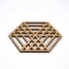 Geometrical wooden coasters
