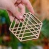 Geometrical wooden coasters