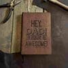 Leren notitieboekje - Gepersonaliseerd cadeau voor Vaderdag
