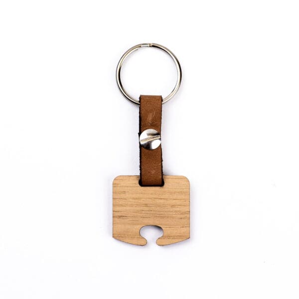 wooden keychain with name