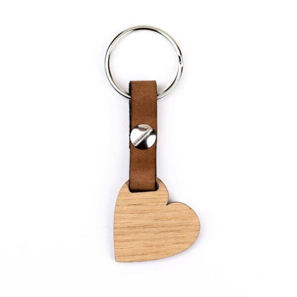 wooden keychain with name