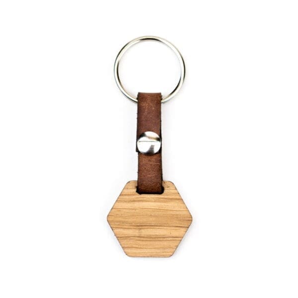 wooden keychain with name
