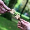 wooden keychain with name
