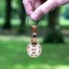 wooden keychain with name
