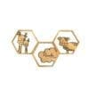 Houten wanddecoratie kinderkamer 6 hoek koe giraffe wolk gepersonaliseerd