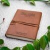 Persoonlijk leren notitieboek dagboek reisboek leer met touwtje gepersonaliseerd