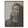 Houten muurdecoratie Hoofdlijnen Gepersonaliseerd met eigen portret lasergesneden uit hout