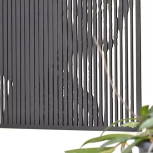 Houten wanddecoratie Hoofdlijnen halftone portret gelaserd uit zwart MDF