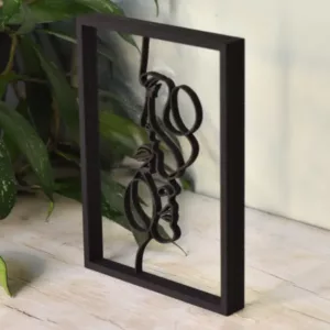 Floating Frames Houten lijstje doorzichtig lijnen gezichten man en vrouw