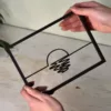 Floating Frames Houten lijstje doorzichtig lijnen ondergaande zon
