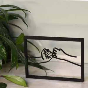 Floating Frames Houten lijstje transparant lijnen handen pinky promise