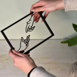 Floating Frames Houten lijstje transparant lijnen handen