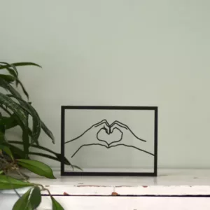 Floating Frames Houten lijstje transparant lijnen handen hartje