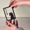 Floating Frames Houten lijstje transparant Kat