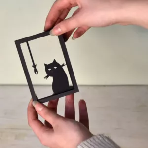 Floating Frames Houten lijstje transparant Kat