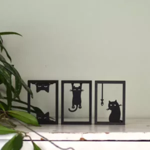 Floating Frames Houten lijstje transparant Kat