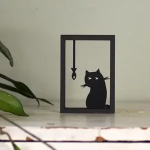 Floating Frames Houten lijstje transparant Kat