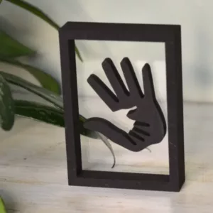 Floating Frames Houten lijstje transparant handen