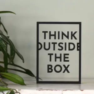 Floating Frames Houten lijstje transparant quote think outside the box