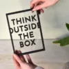Floating Frames Houten lijstje transparant quote think outside the box