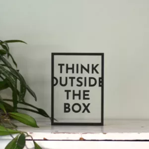 Floating Frames Houten lijstje transparant quote think outside the box