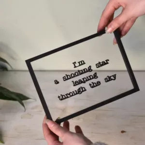 Floating Frames Houten lijstje transparant songtekst Queen Don't stop me now
