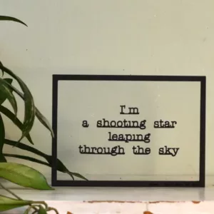 Floating Frames Houten lijstje transparant songtekst Queen Don't stop me now