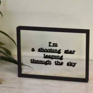 Floating Frames Houten lijstje transparant songtekst Queen Don't stop me now