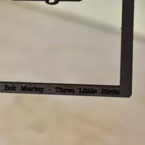 Floating Frames Houten lijstje transparant songtekst Bob Marley - Three little birds