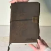 Leren Notitieboek Rustiek met elastiek ontwerp je eigen gravering