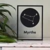 Floating Frames Houten lijstje transparant Sterrenbeeld eigen naam