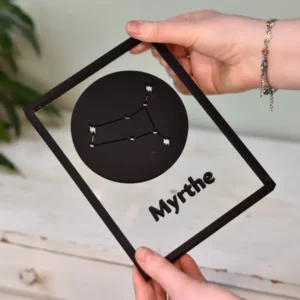 Floating Frames Houten lijstje transparant Sterrenbeeld eigen naam