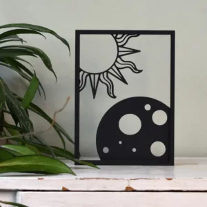 Floating Frames Houten lijstje transparant zon en maan