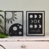 Floating Frames Houten lijstje transparant zon en maan