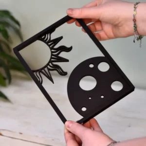 Floating Frames Houten lijstje transparant zon en maan