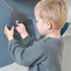 Naamslinger vlaggetjes vilt Blauw mix eigen naam