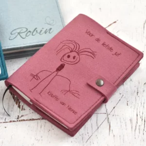 Vilten hervulbare notitieboeken met persoonlijke gravering