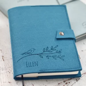 Vilten hervulbare notitieboeken met persoonlijke gravering